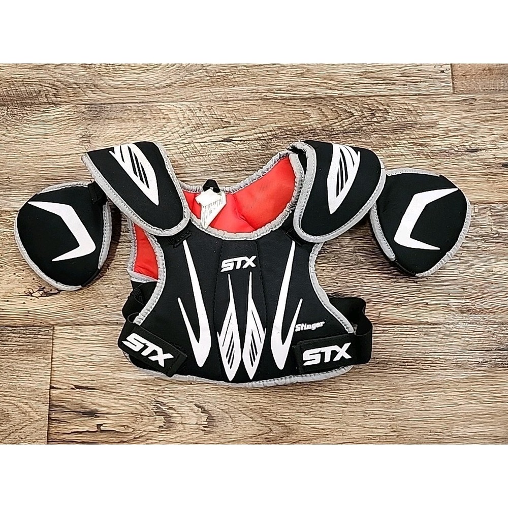 STX Stinger Youth Lacrosse Shoulder Pads Small Red Black White Premium Kids Gear